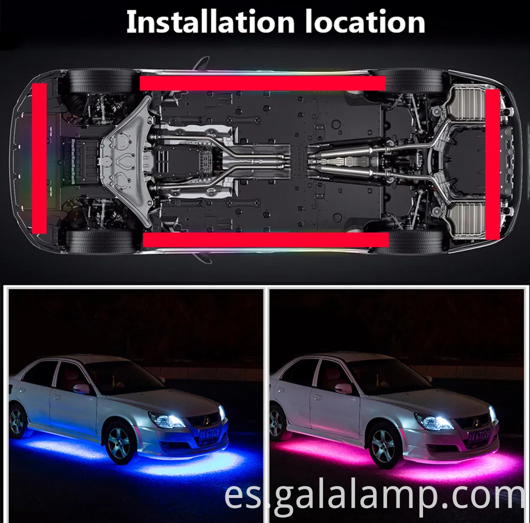 Luces LED vibrantes controladas por aplicaciones para personalización automotriz